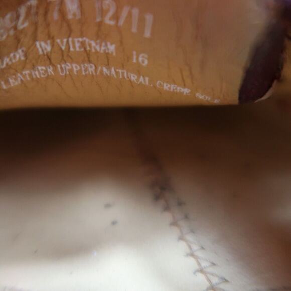 Clarks Shoes Womens 7 Moccasin Loafer Chukka Classic Flat Leather Red Crepe Sole - Picture 13 of 14